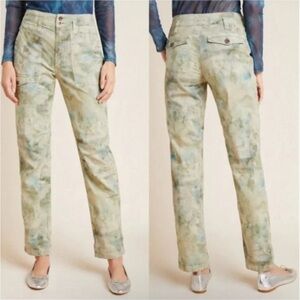 Anthropologie The Wanderer Cargo Pants Women’s Size 28 Green Tie-Dye Utility